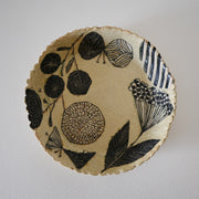 Sumiko Aoki - SA18 butterfly and flower bowl (black)